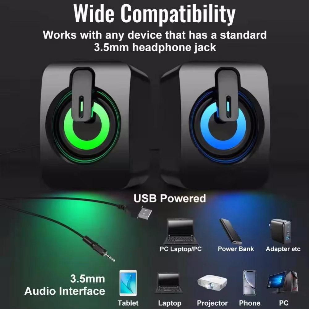 Computer Speakers PC Sound Box - Pc Gaming Fullset 评论和价格