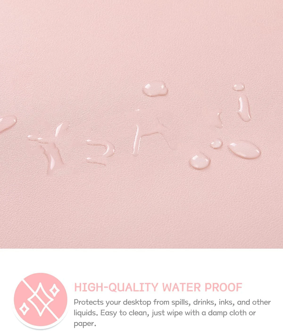 Desk Mat Waterproof PVC Mouse  - Pc Gaming Pink 评论和价格