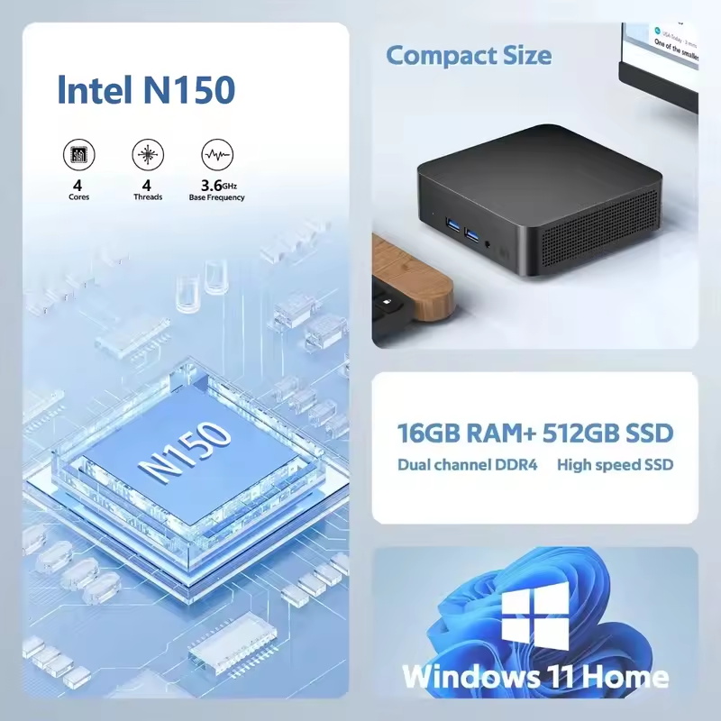 2026 Intel N150 Mini PC Portab - Pc Gaming Lounge 评论和价格